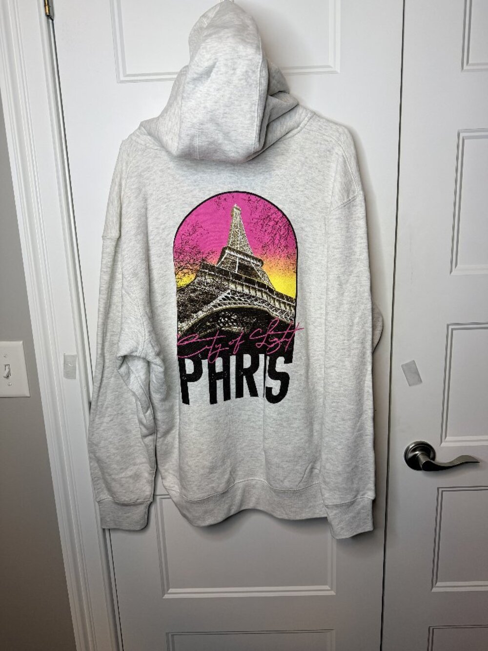 Fashion Nova "Paris Skies" Graphic Hoodie, Men's Size Large, NWOT